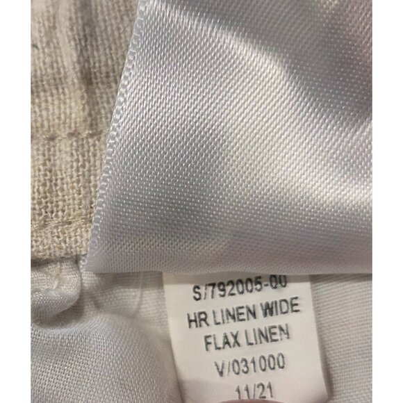 Old Navy Linen Blend Pants Tan High Rise Wide Leg Pull On Women Sz XL Drawstring - Picture 12 of 15